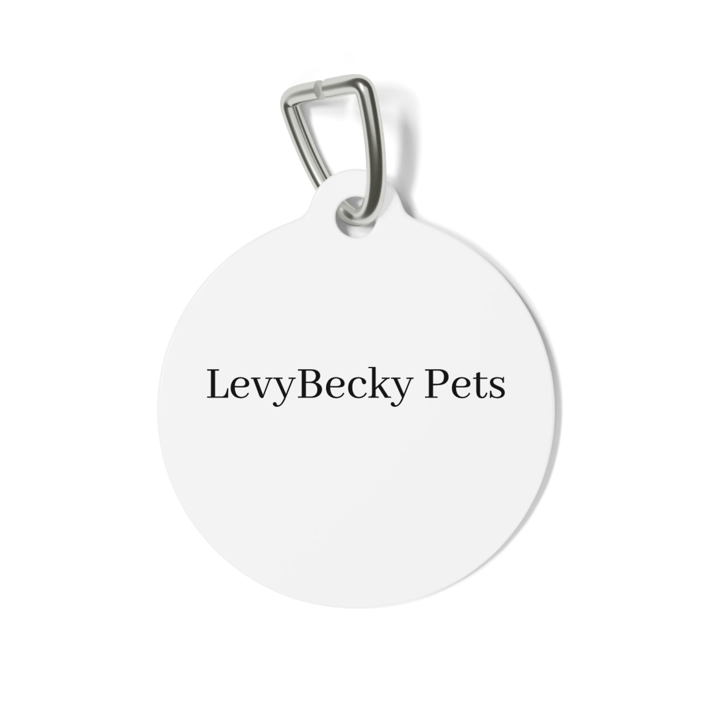 Personalized Round Pet Tag — Custom Text ID Tag (LevyBecky Pets)
