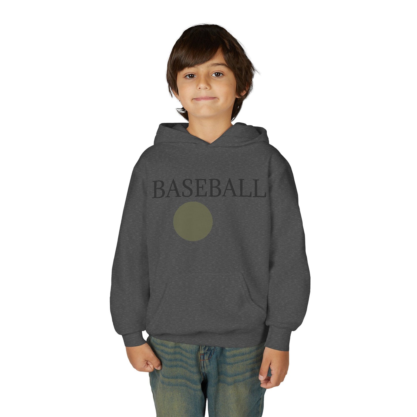 Baseball Youth Hoodie — Minimalist Team Sports Pullover