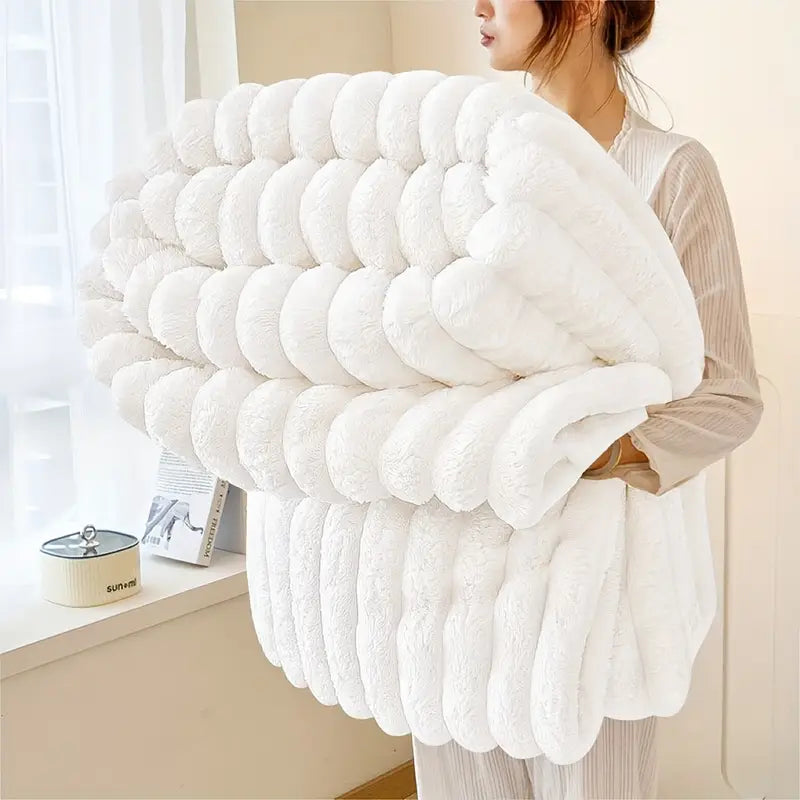 Striped Flannel Fleece BlanketUltra-Soft