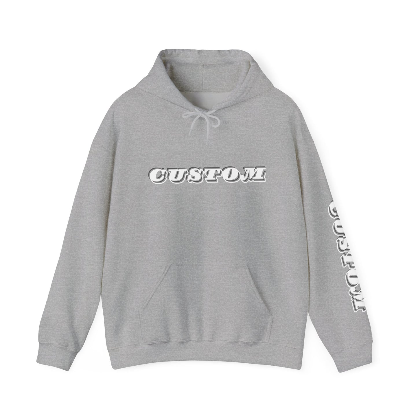 Minimal Pullover Hoodie with Sleeve Text