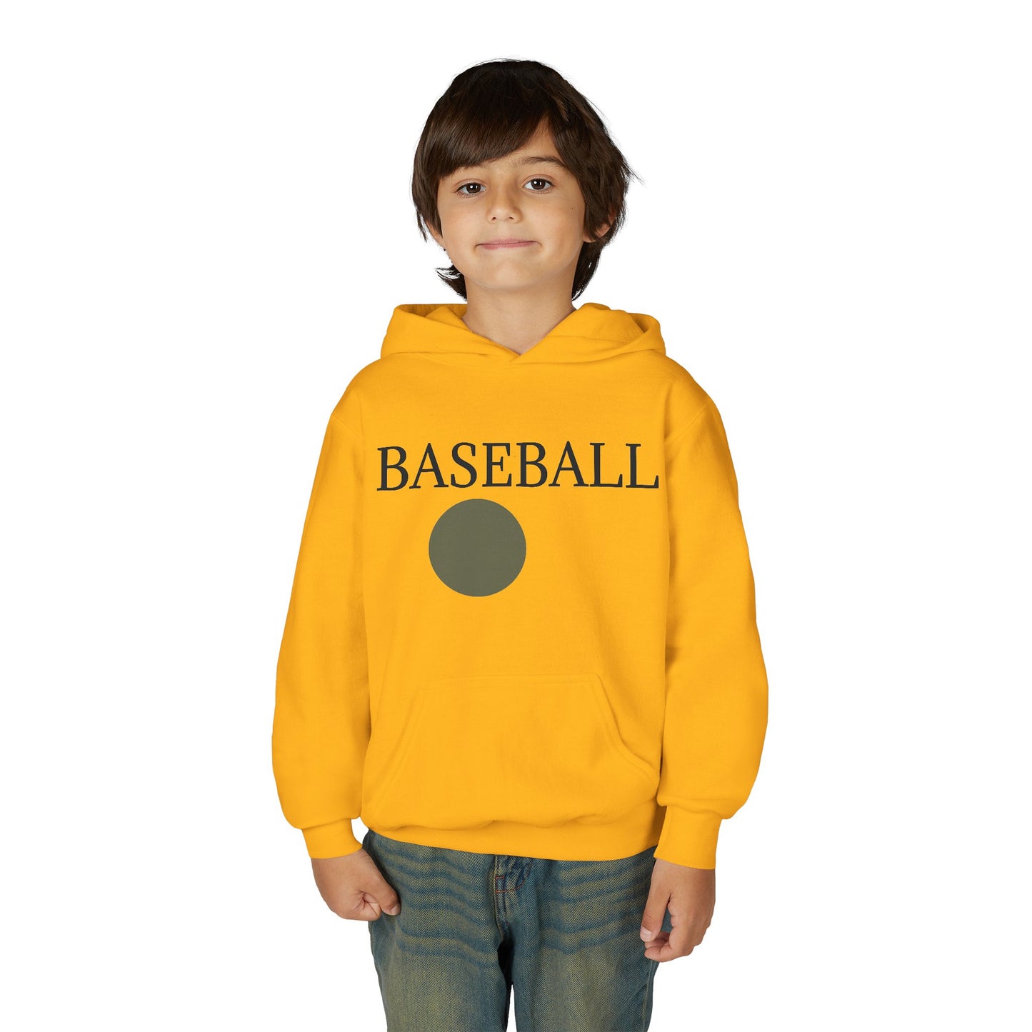 Baseball Youth Hoodie — Minimalist Team Sports Pullover