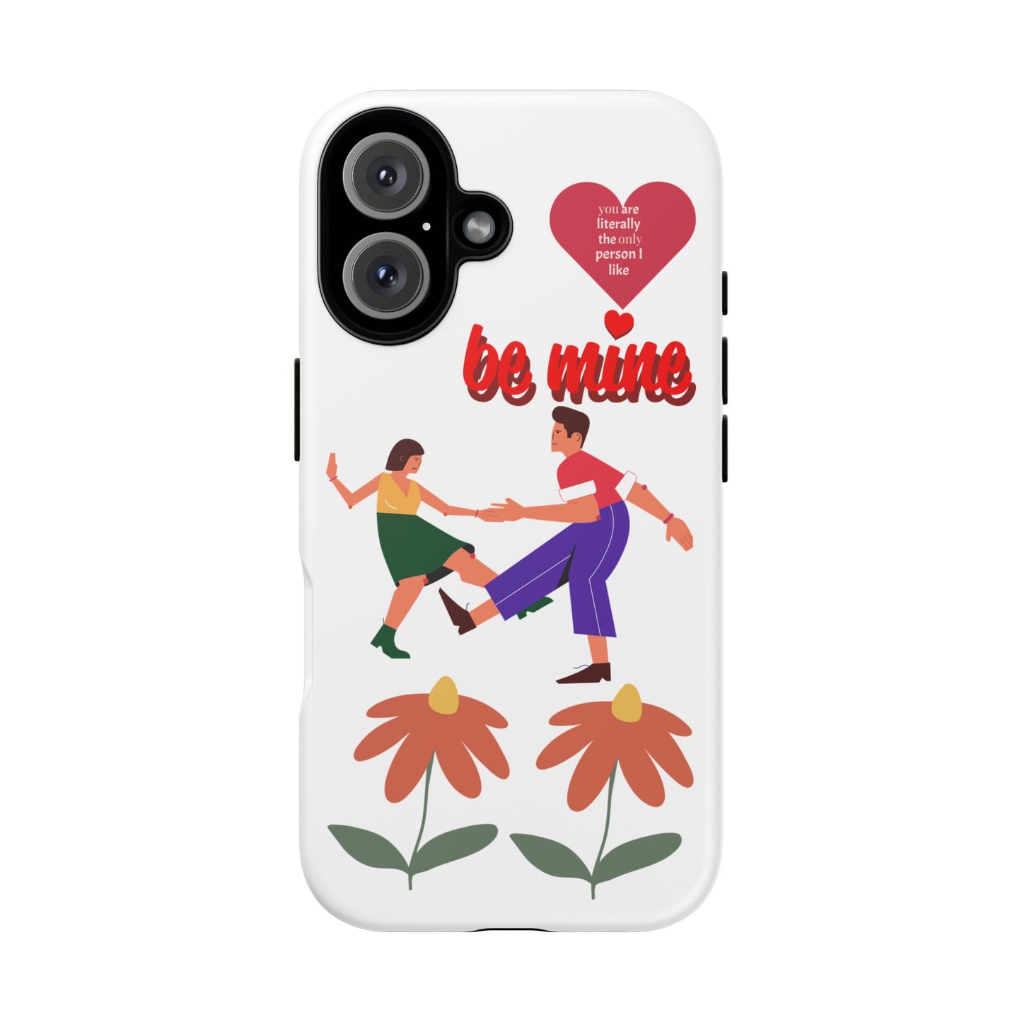 Phone Case - "Be Mine" Retro Dancing Couple Valentine Design