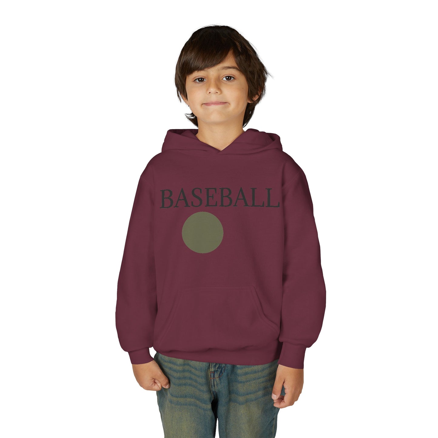Baseball Youth Hoodie — Minimalist Team Sports Pullover