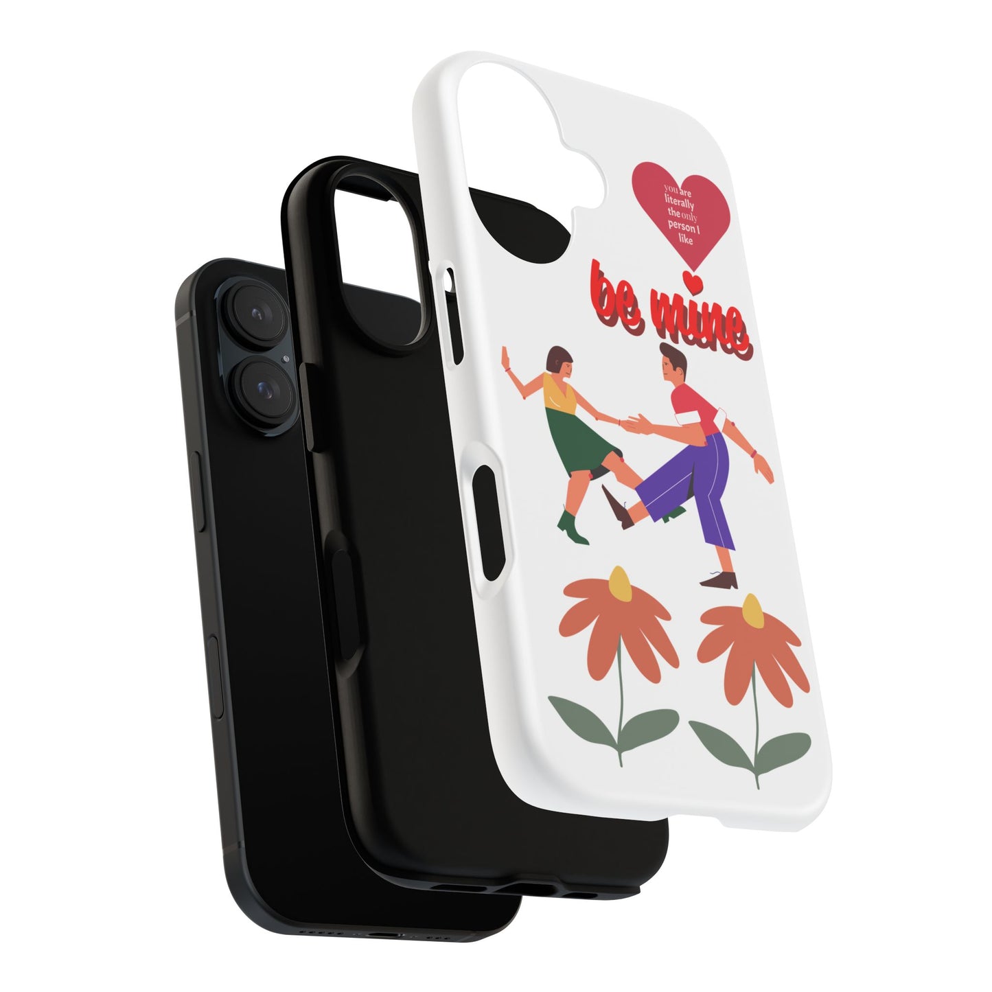 Phone Case - "Be Mine" Retro Dancing Couple Valentine Design