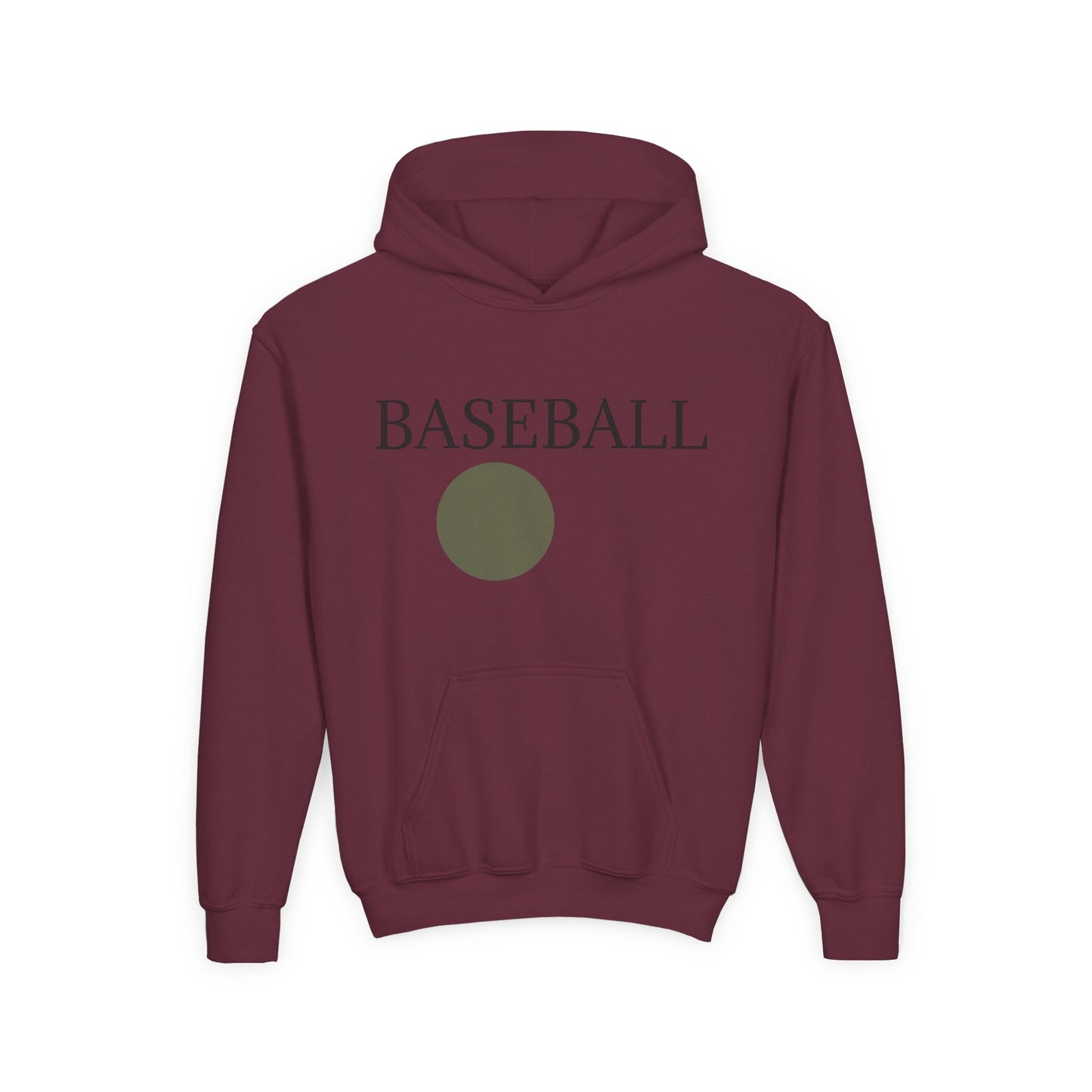 Baseball Youth Hoodie — Minimalist Team Sports Pullover