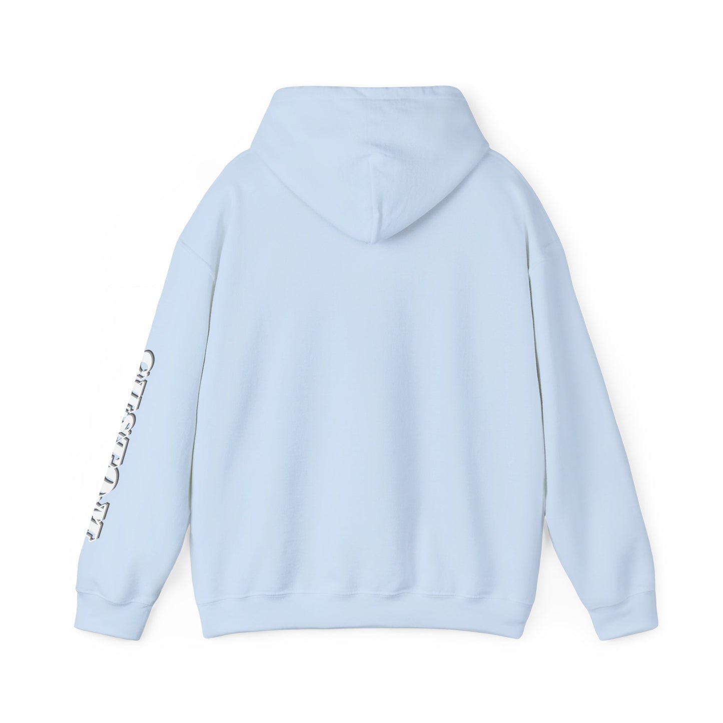 Minimal Pullover Hoodie with Sleeve Text