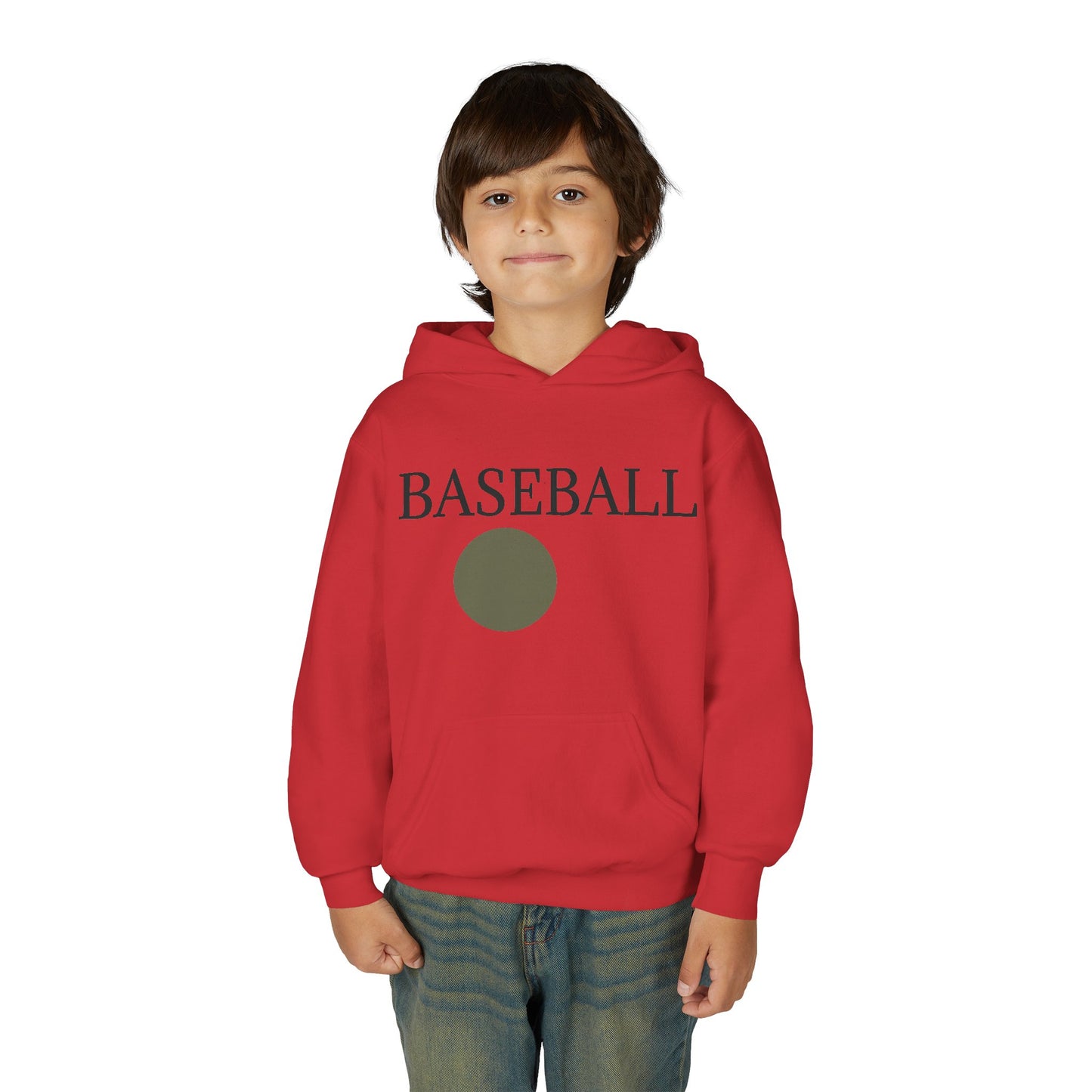 Baseball Youth Hoodie — Minimalist Team Sports Pullover