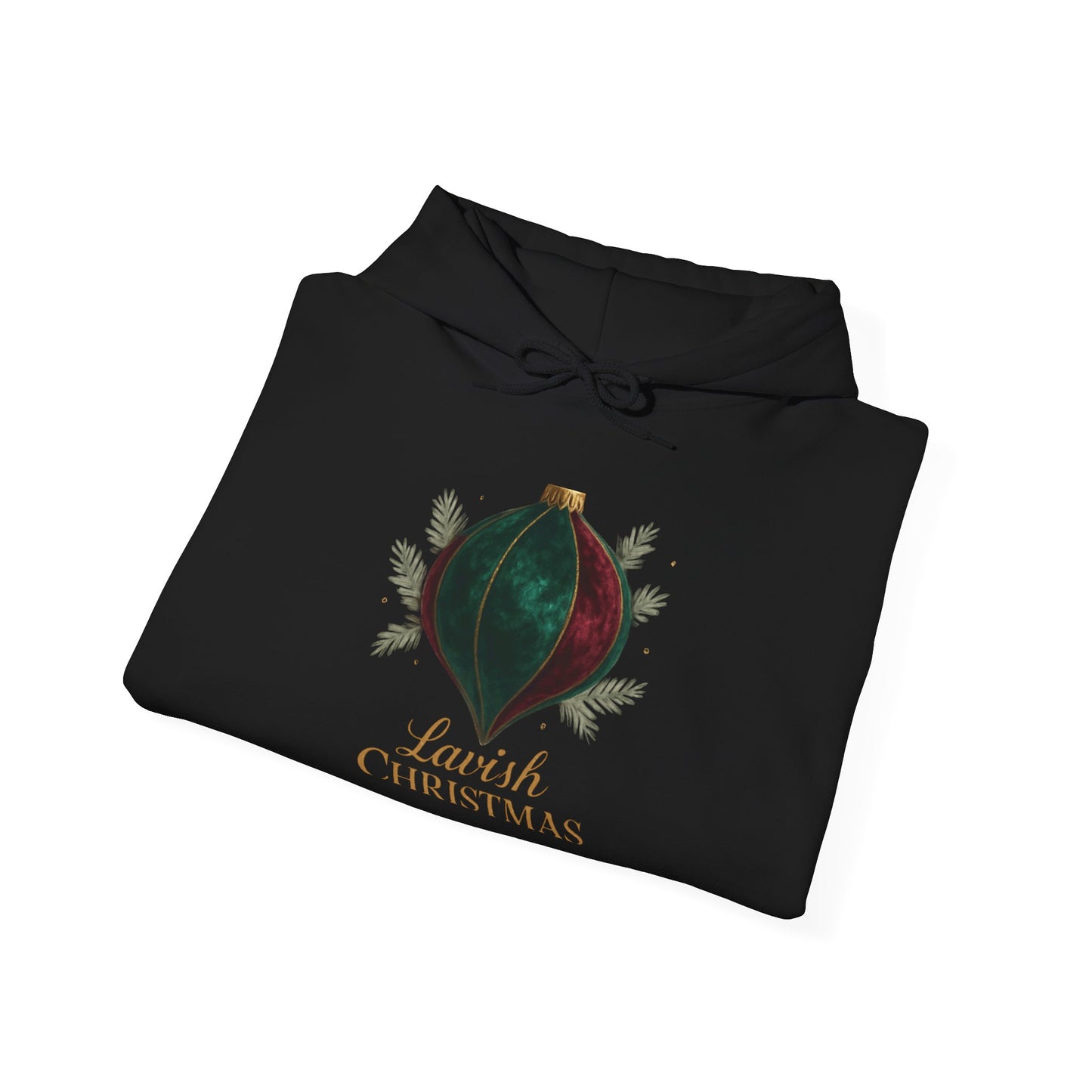 Christmas Ornament Hoodie - 'Lovely Christmas' Vintage Bauble Holiday Hoodie