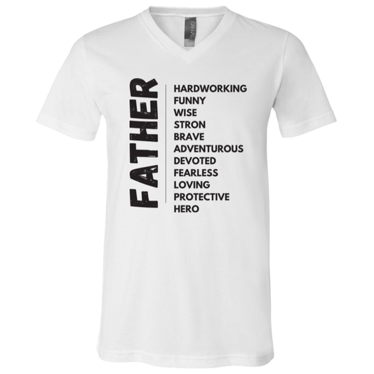 3005 Unisex Jersey SS V-Neck T-Shirt
