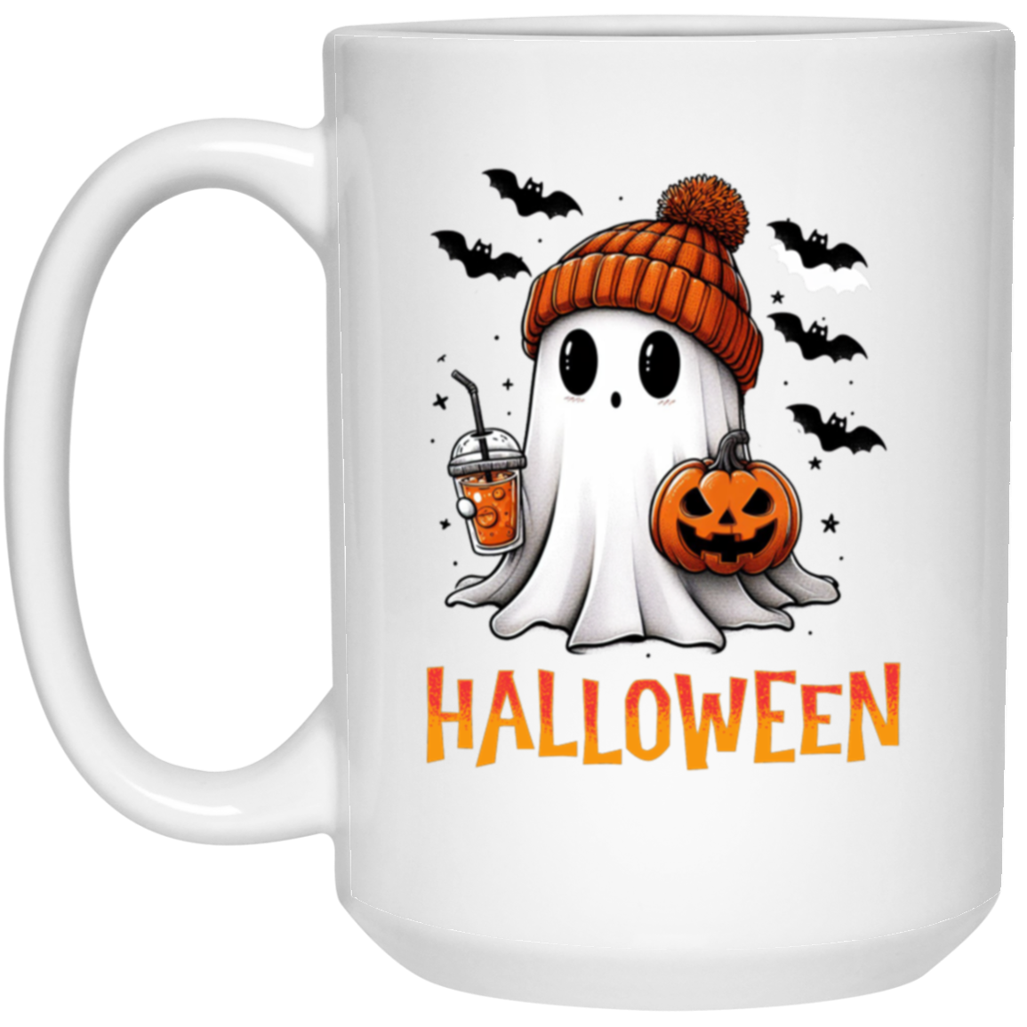 15oz White Halloween  Mug