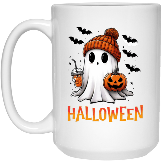 15oz White Halloween  Mug