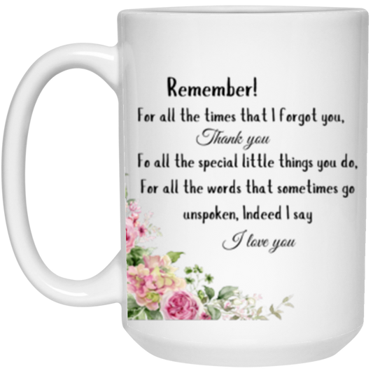 15oz White Mug