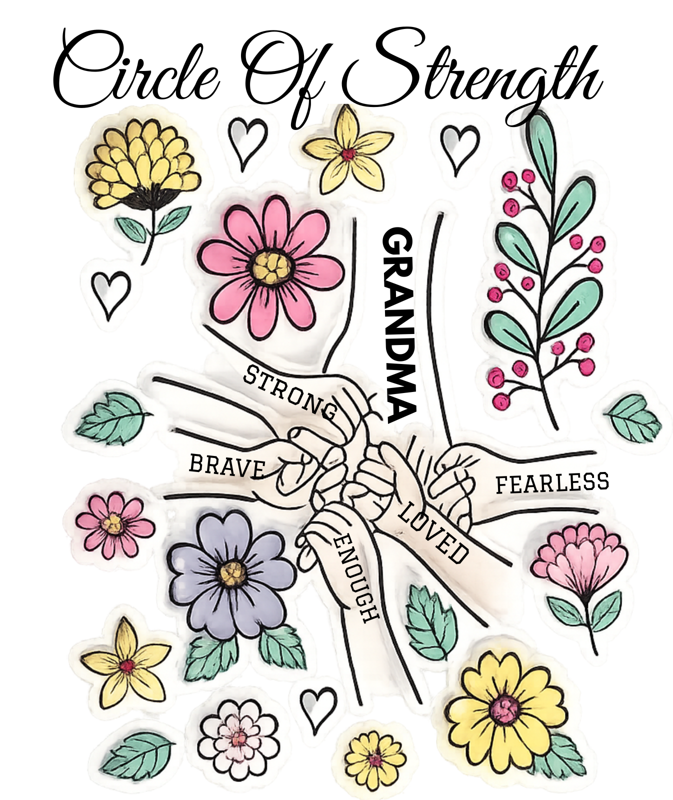 Circle of Strength Blanket – Gift for Grandma | Cozy Throw 50x60 & 60x80