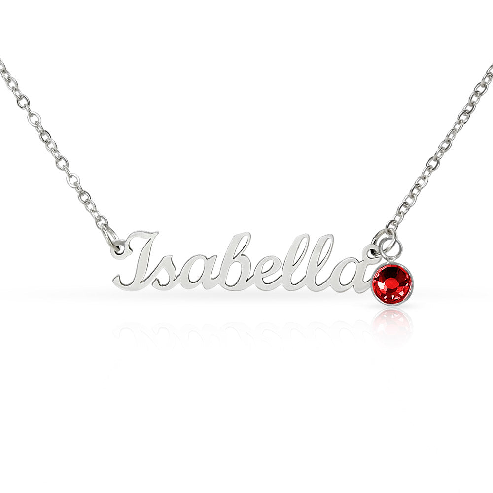 To My Beautiful Mom Necklace with Birthstone – Gift from Daughter