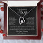 Love knot Necklace To My Beautiful Wife, Gift For Mom Mom's Birthday, Wedding Gift