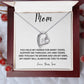 Love Knot Necklace For Mom, Forever Love Necklace