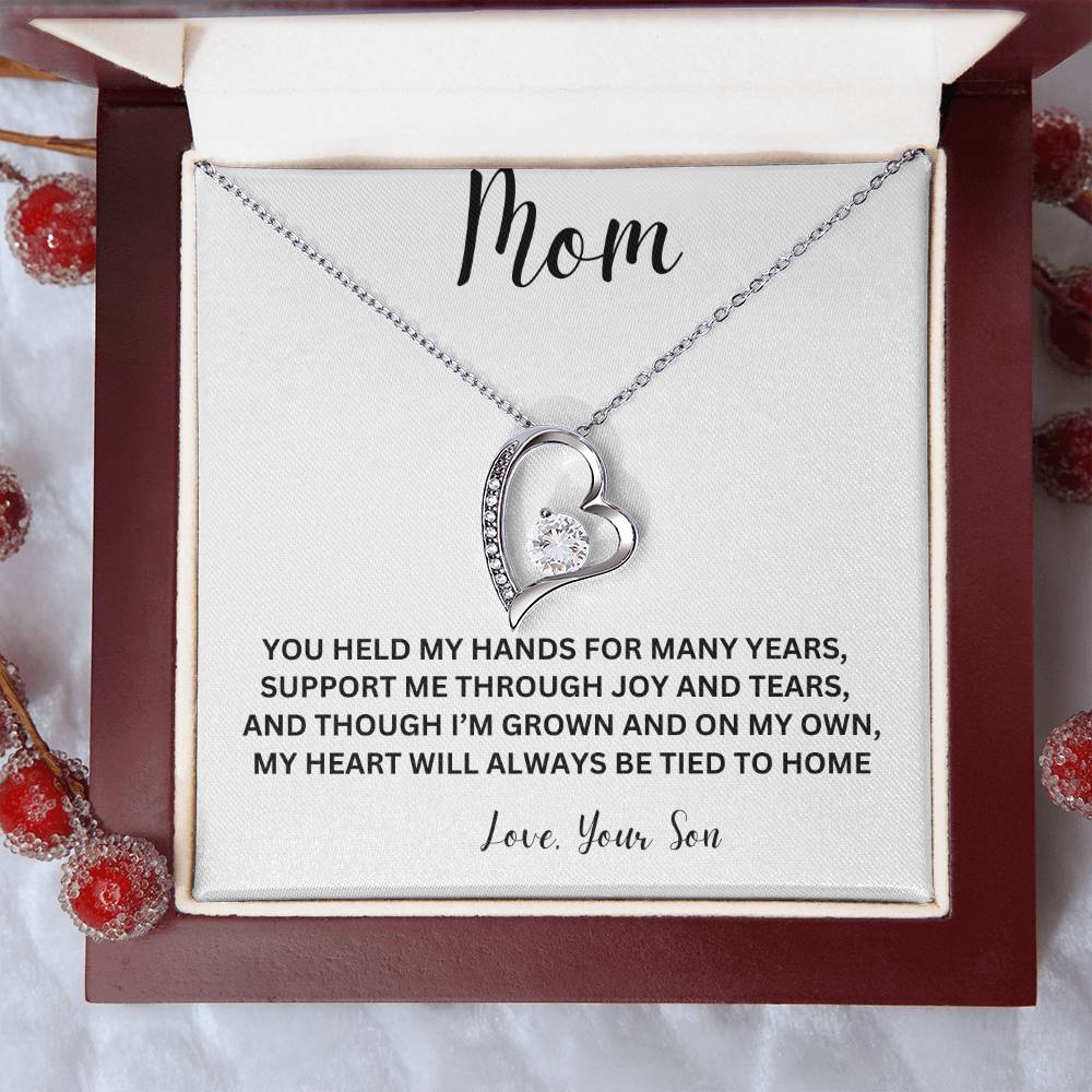 Love Knot Necklace For Mom, Forever Love Necklace