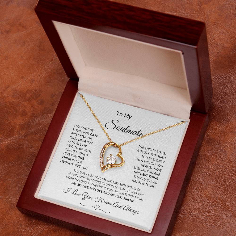 Forever Love Necklace with On Demand Message Card,  Gift For Soulmate