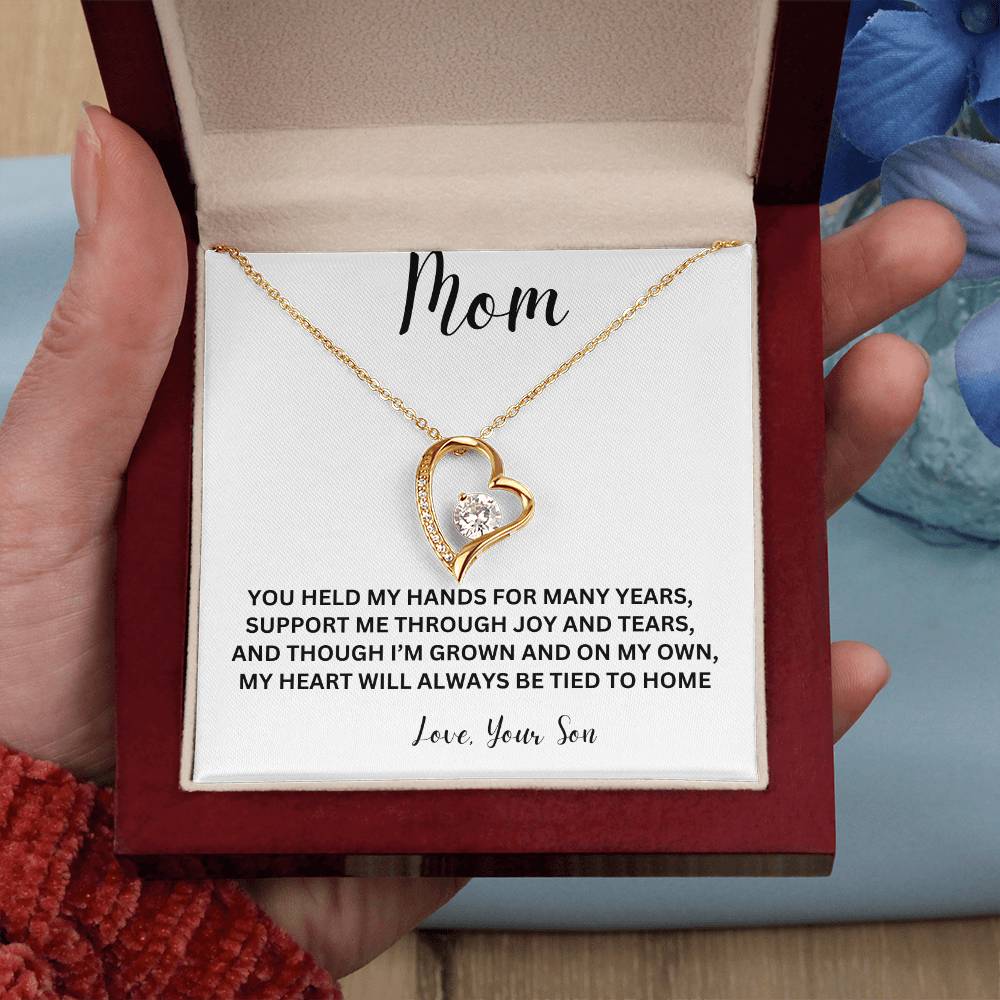 Love Knot Necklace For Mom, Forever Love Necklace