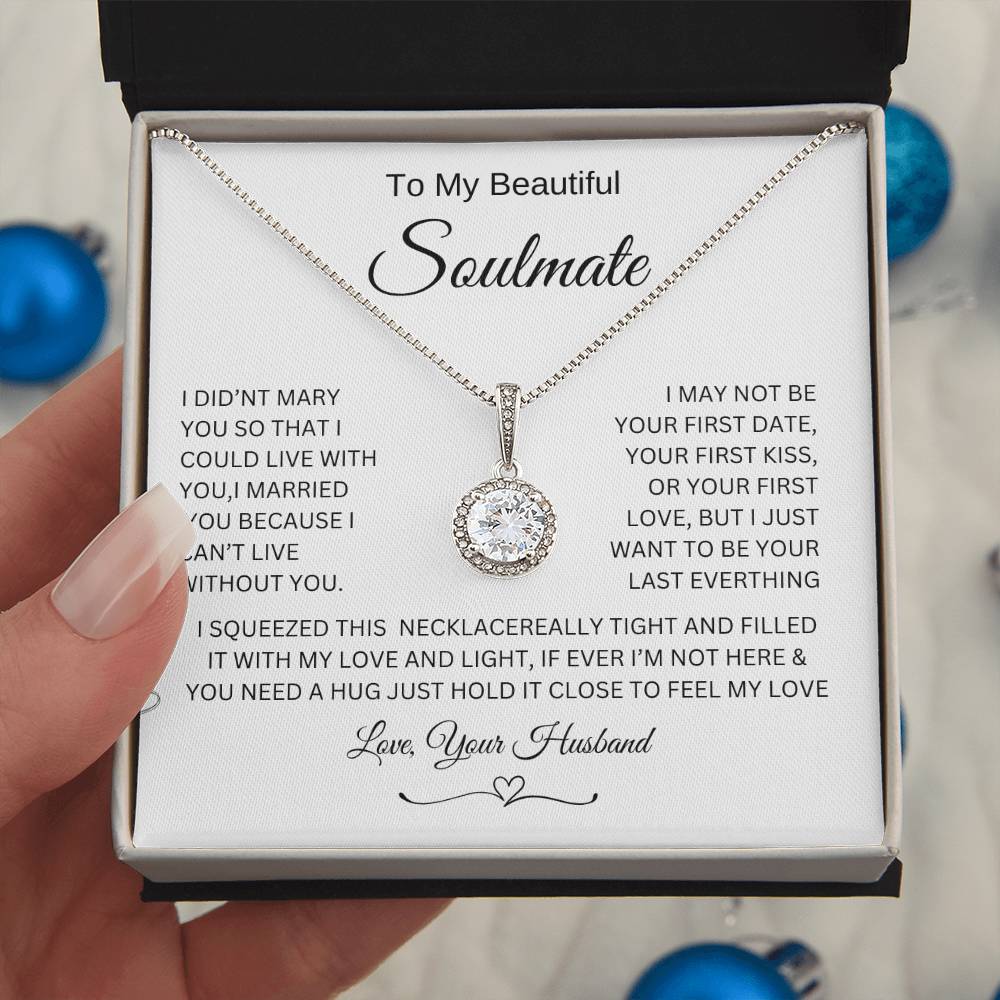 Love knot Necklace To My Beautiful Wife, Gift For Mom Mom's Birthday
