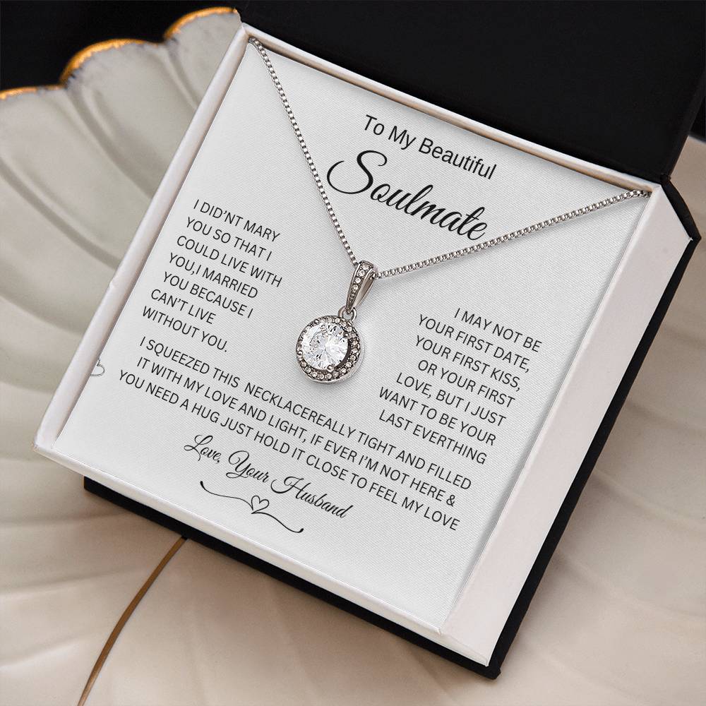 Love knot Necklace To My Beautiful Wife, Gift For Mom Mom's Birthday
