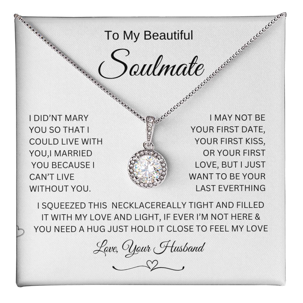 Love knot Necklace To My Beautiful Wife, Gift For Mom Mom's Birthday