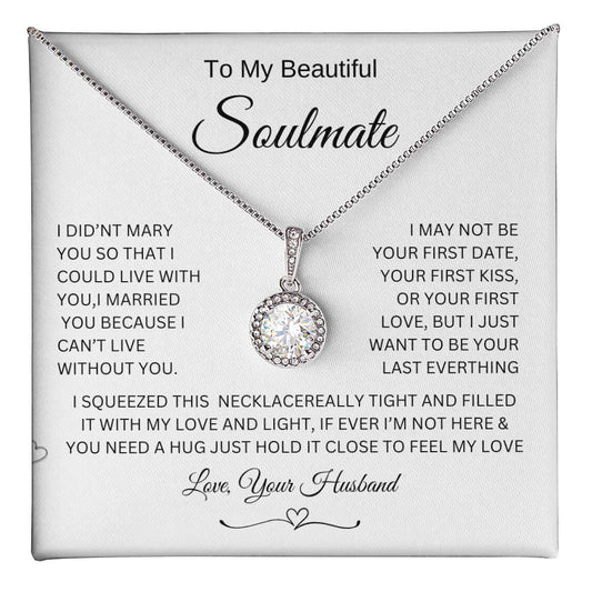 Love knot Necklace To My Beautiful Wife, Gift For Mom Mom's Birthday
