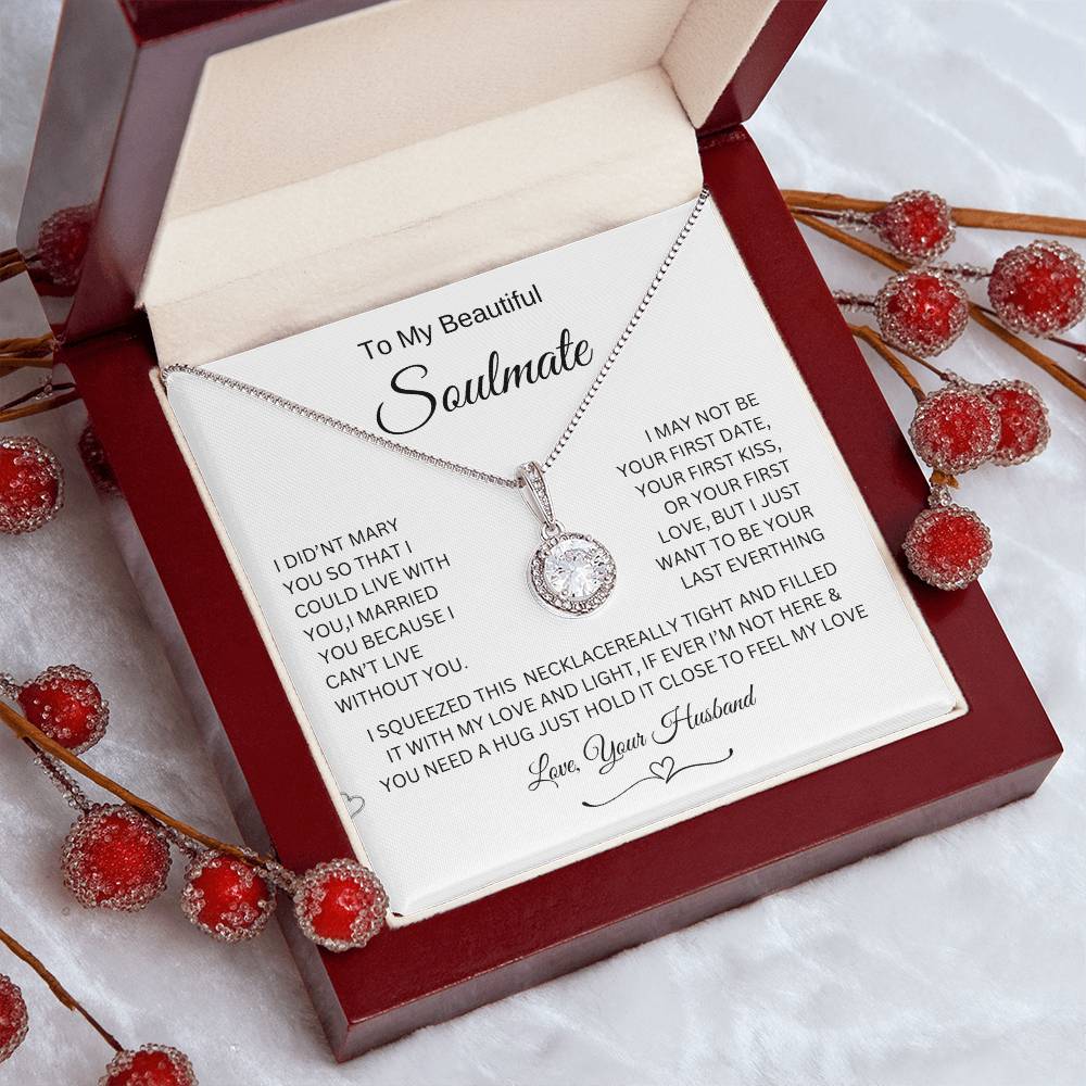 Love knot Necklace To My Beautiful Wife, Gift For Mom Mom's Birthday