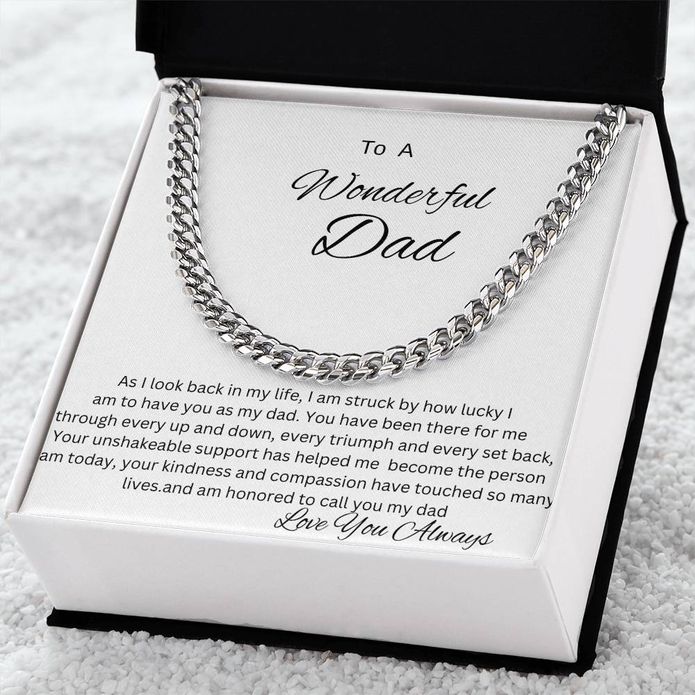 Cuban Link Chain (OREO + LUX BOX + LENGTH EXTENSION) GIFT FOR DAD , UNCLE, GRANDPA