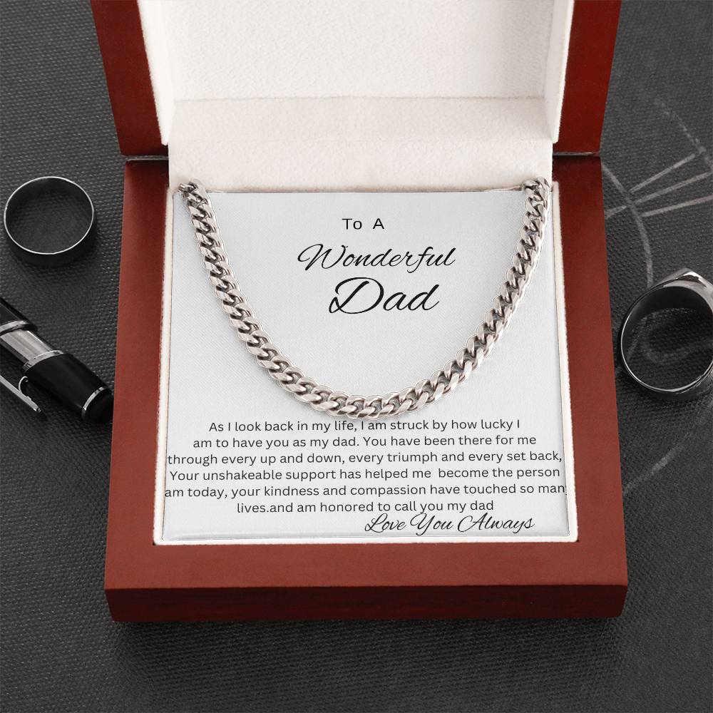 Cuban Link Chain (OREO + LUX BOX + LENGTH EXTENSION) GIFT FOR DAD , UNCLE, GRANDPA