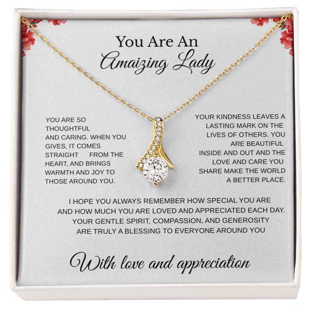 You Are An Amazing Lady – Love Knot Necklace Gift For Her