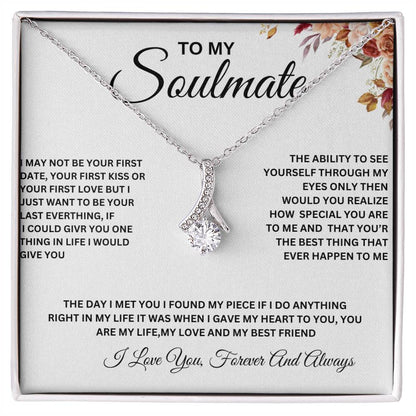 To My Soulmate ,Necklace For M beautiful soulmate Holiday Birthday gift
