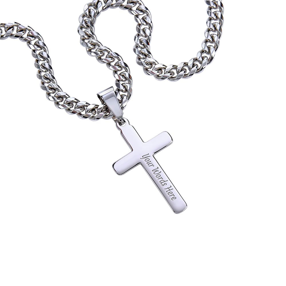 "To My Son", Cross Pendant Necklace, Birthday Gift, Valentines Day, Gift Love Gift