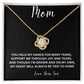 Love Knot Necklace For Mom, Gift For Mother