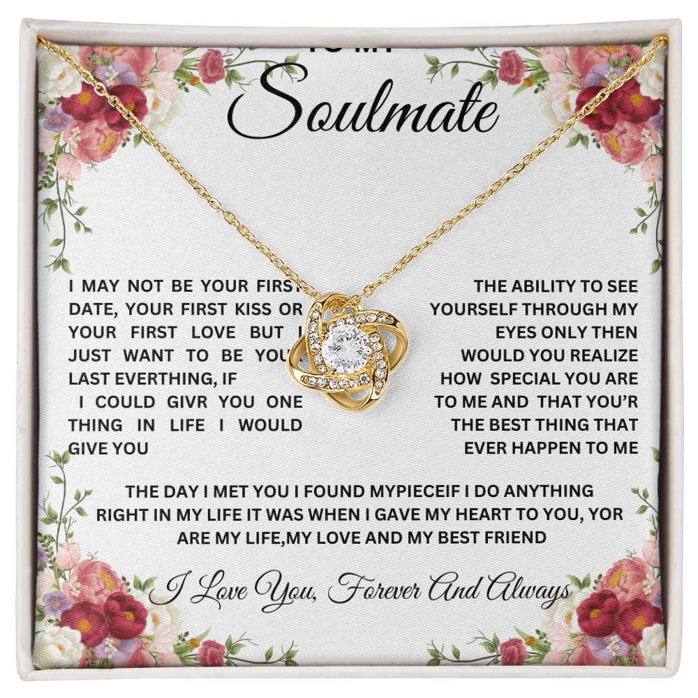 Love Knot Necklace Gift For Mom, Girlfriend, Soulmate