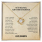 To My  Beautiful Granddaughter Always Be Brave And Be strong ,Love Knot Necklace