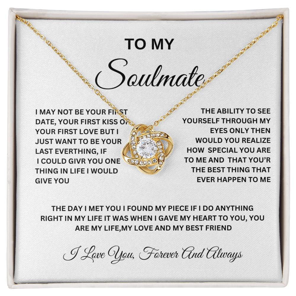 Love knot Necklace  For To My Beautiful Mom  Mothers Day gift