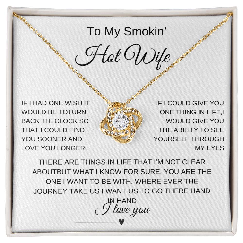 Love Knot Necklace for Wife, Gift For Anniversary/ Valentines Day, Christmas Gift For Wife From Husband