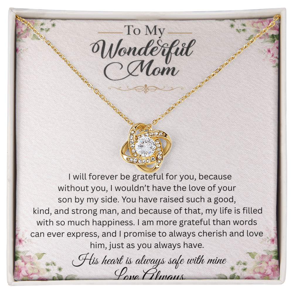To My Wonderful Mom Necklace – Heartfelt Gift On  Mother's Day.