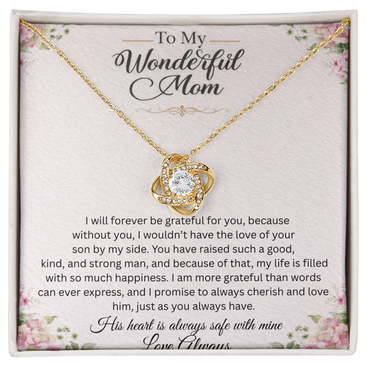 To My Wonderful Mom Necklace – Heartfelt Gift On  Mother's Day.