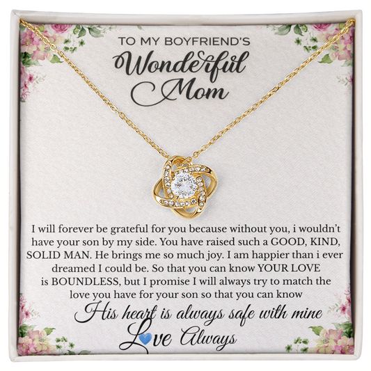 To My Boyfriend's Mom Necklace – Heartfelt Gift from Girlfriend, Mother's Day Jewelry Gift
