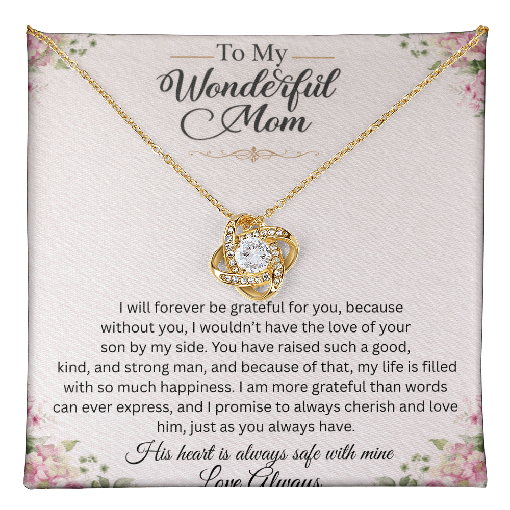 To My Wonderful Mom Necklace – Heartfelt Gift On  Mother's Day.