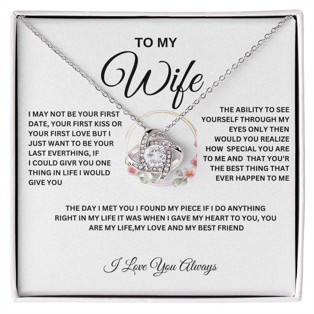 To My Wife-Love Knot Necklace-