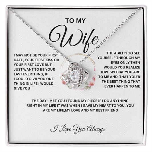 To My Wife-Love Knot Necklace-
