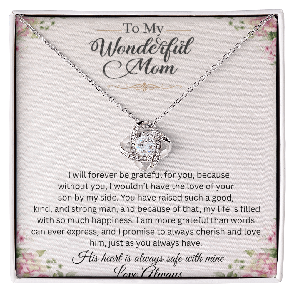 To My Wonderful Mom Necklace – Heartfelt Gift On  Mother's Day.