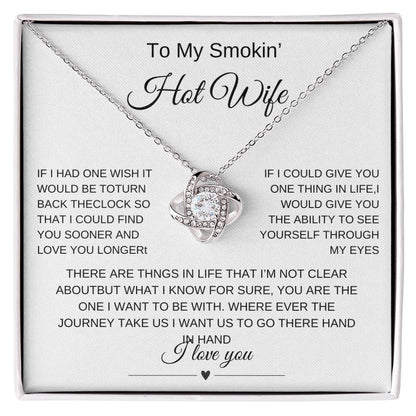 Love Knot Necklace for Wife, Gift For Anniversary/ Valentines Day, Christmas Gift For Wife From Husband