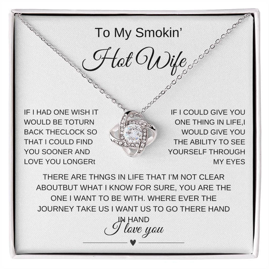 Love Knot Necklace for Wife, Gift For Anniversary/ Valentines Day, Christmas Gift For Wife From Husband
