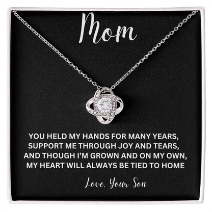 Love Knot Necklace For Mom, Gift For Mother