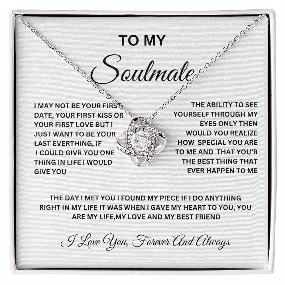 Love knot Necklace  For To My Beautiful Mom  Mothers Day gift