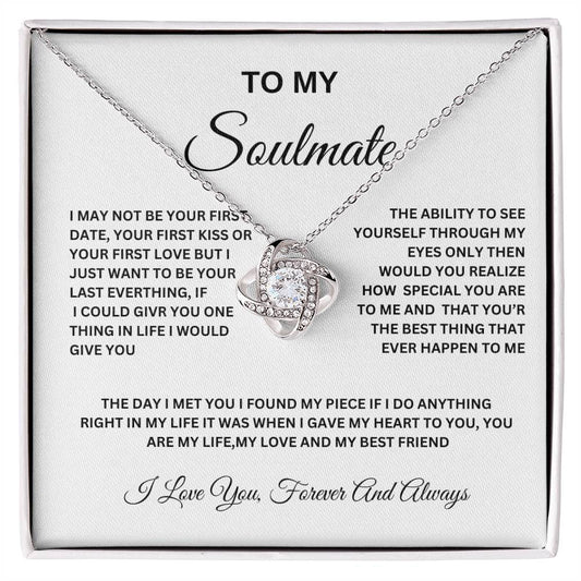 Love knot Necklace  For To My Beautiful Mom  Mothers Day gift